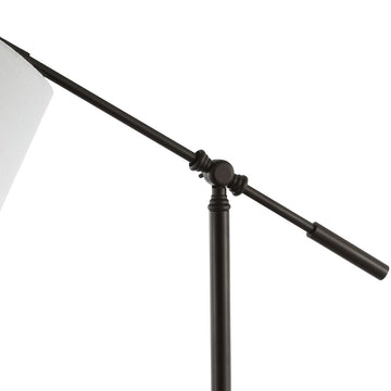 Troy 24" Classic Contemporary Iron LED Task Lamp with USB Charging Port - JONATHAN Y